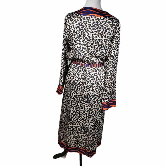 Never Fully Dressed size Large Margot Wrap Dress Animal Print Clash NWT - Picture 6 of 10
